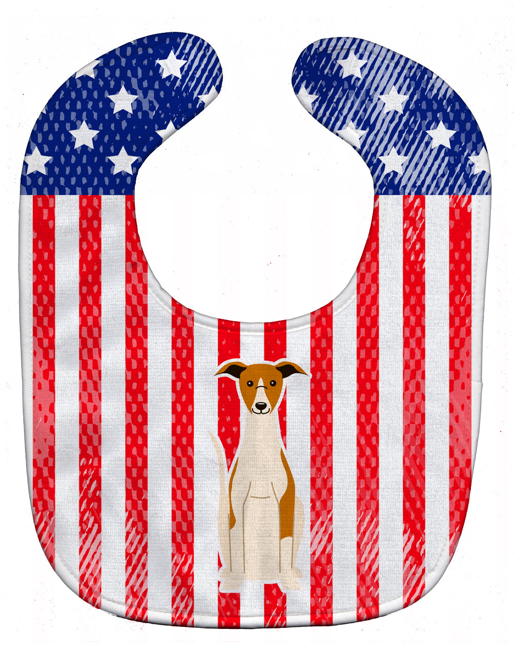 Patriotic USA Whippet Baby Bib BB3094BIB - the-store.com