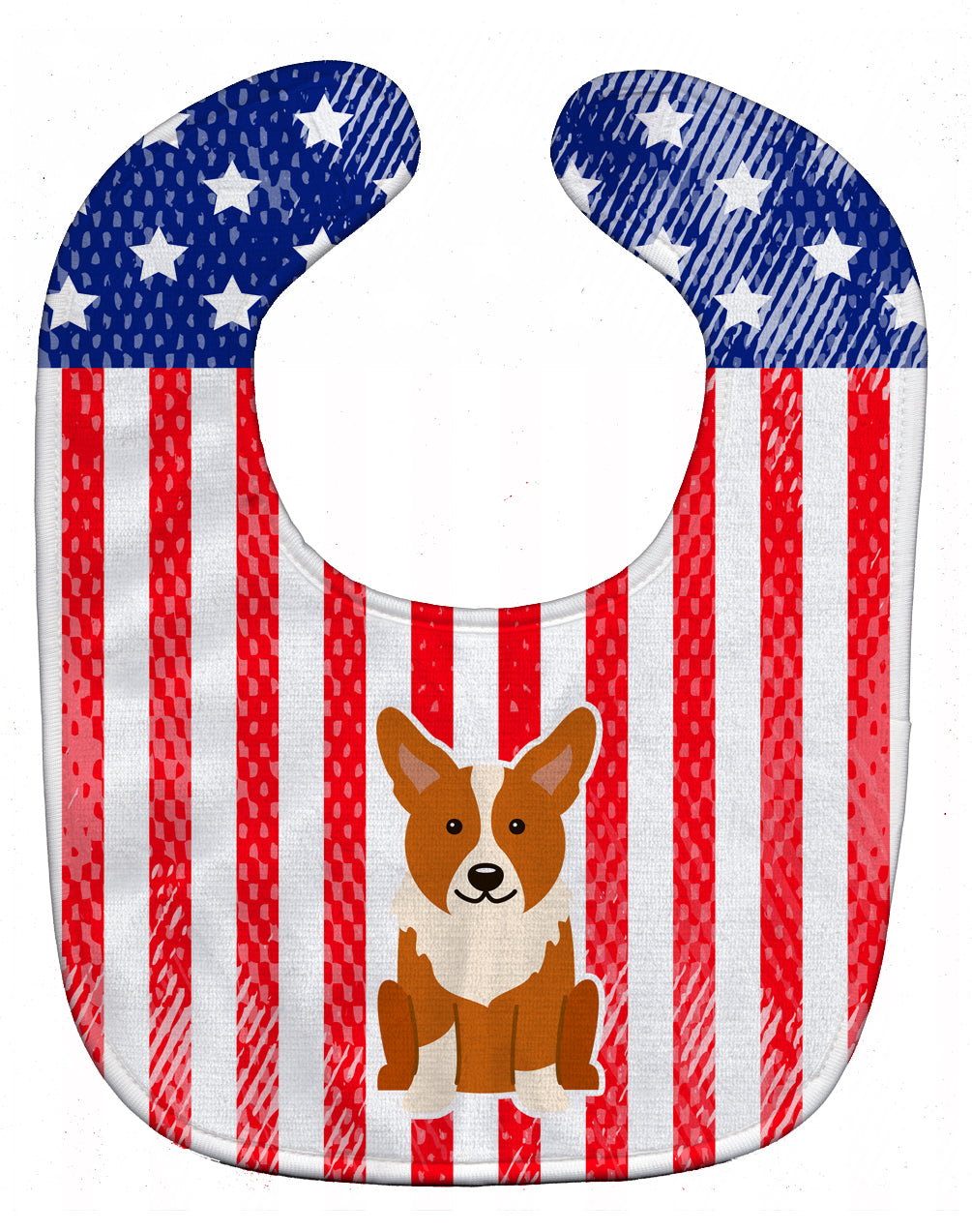 Patriotic USA Corgi Baby Bib BB3095BIB - the-store.com