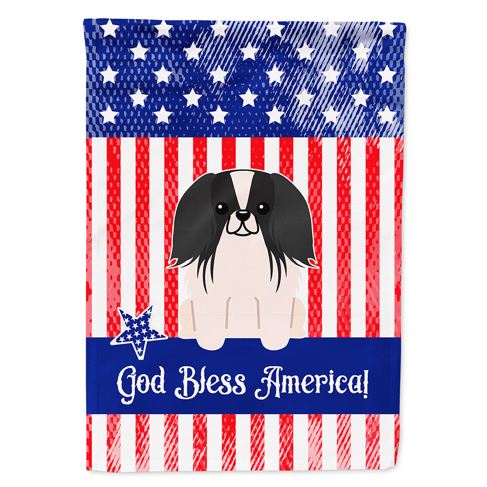 Patriotic USA Pekingnese Black White Flag Canvas House Size BB3100CHF  the-store.com.