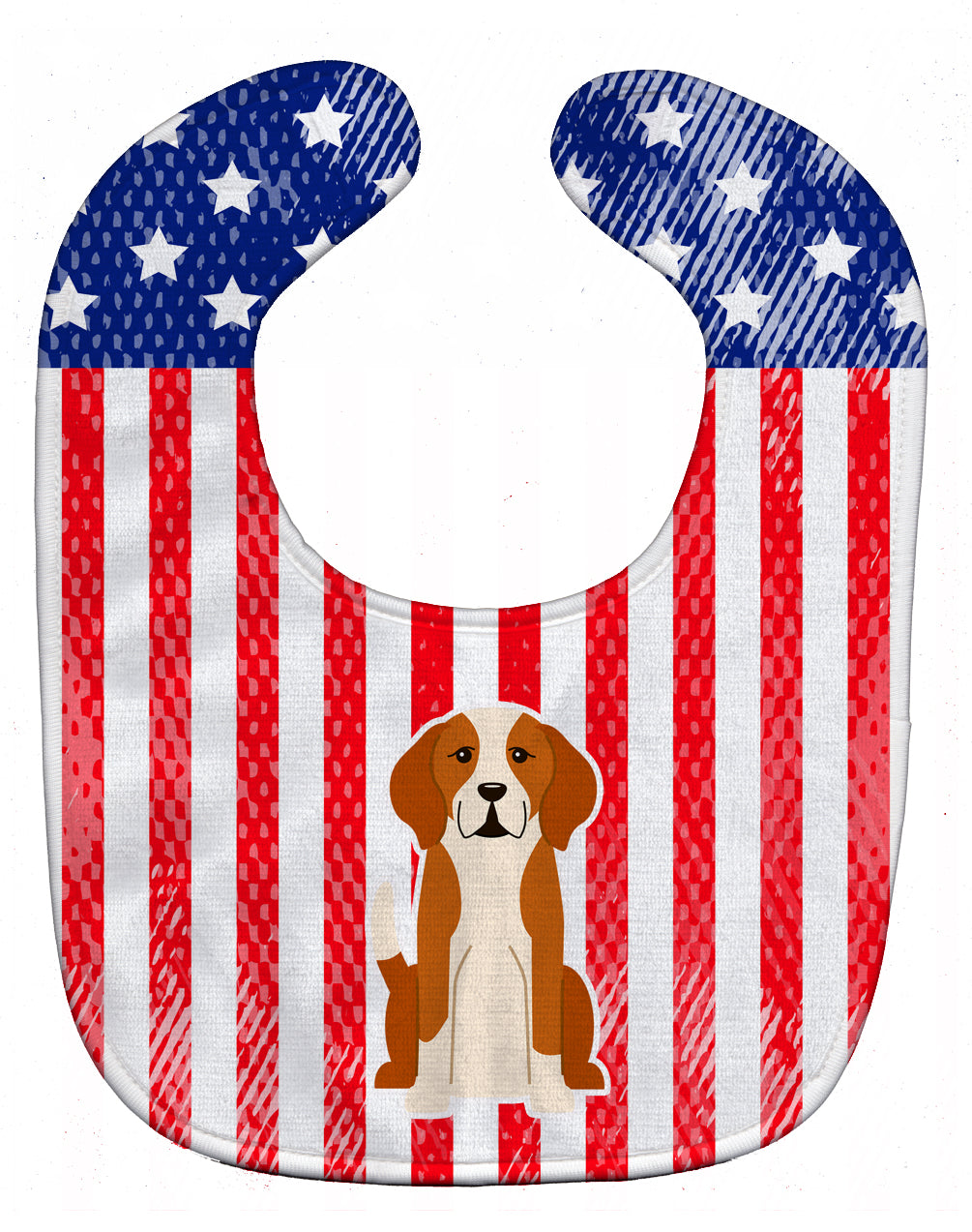 Patriotic USA English Foxhound Baby Bib BB3105BIB - the-store.com