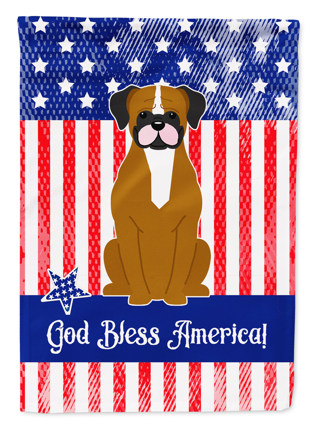 Patriotic USA Flashy Fawn Boxer Flag Garden Size BB3111GF  the-store.com.