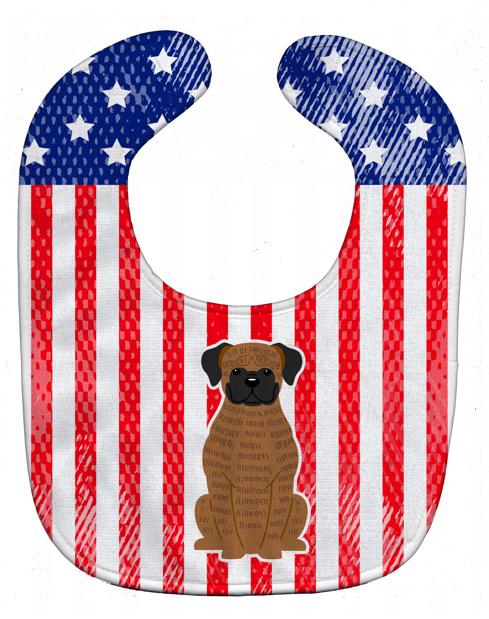 Patriotic USA Brindle Boxer Baby Bib BB3112BIB - the-store.com