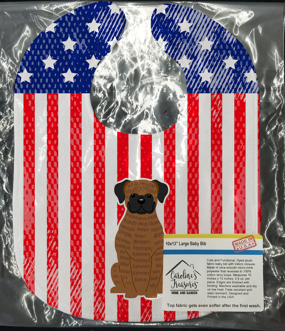 Patriotic USA Brindle Boxer Baby Bib BB3112BIB - the-store.com