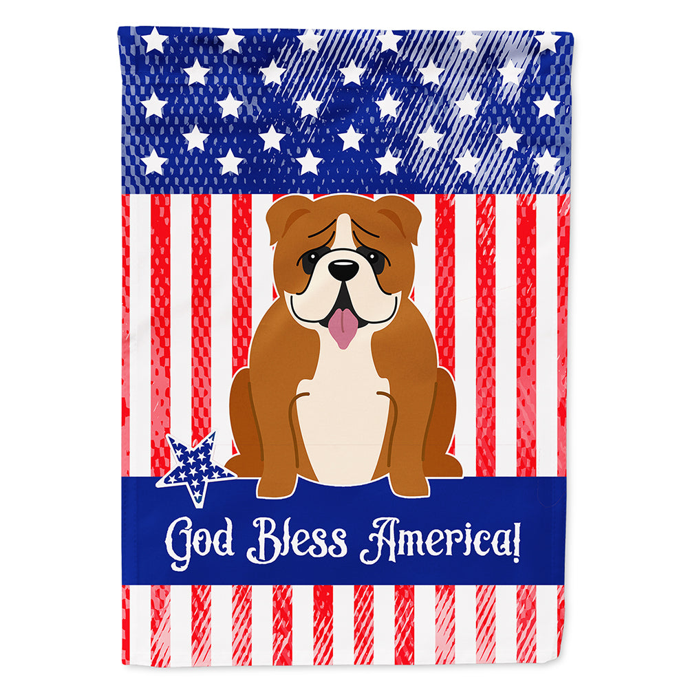 Patriotic USA English Bulldog Red White Flag Canvas House Size BB3115CHF  the-store.com.