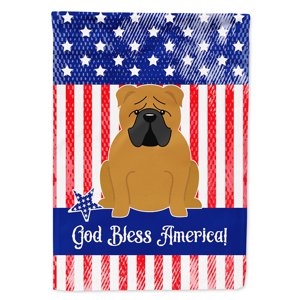 Patriotic USA English Bulldog Red Flag Canvas House Size BB3117CHF  the-store.com.