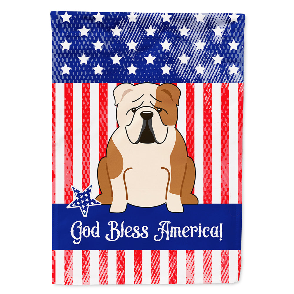 Patriotic USA English Bulldog Fawn White Flag Canvas House Size BB3120CHF  the-store.com.