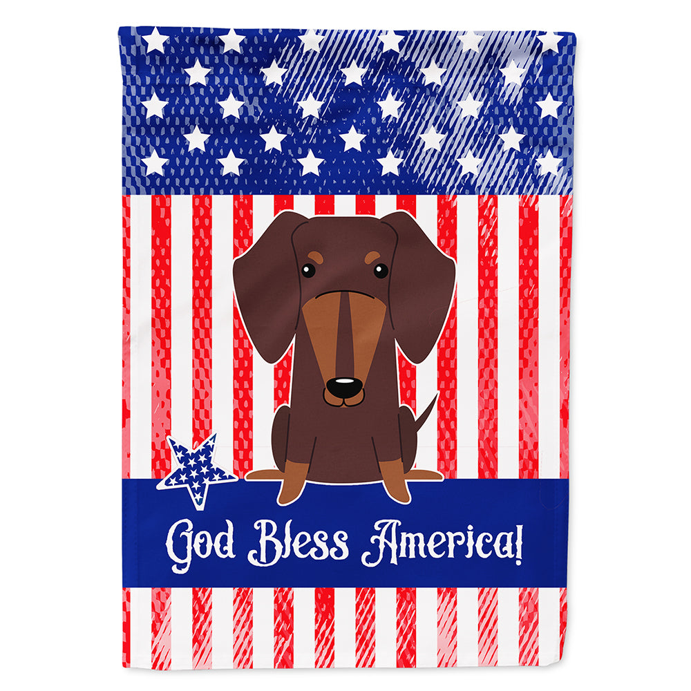 Patriotic USA Dachshund Chocolate Flag Canvas House Size BB3126CHF  the-store.com.