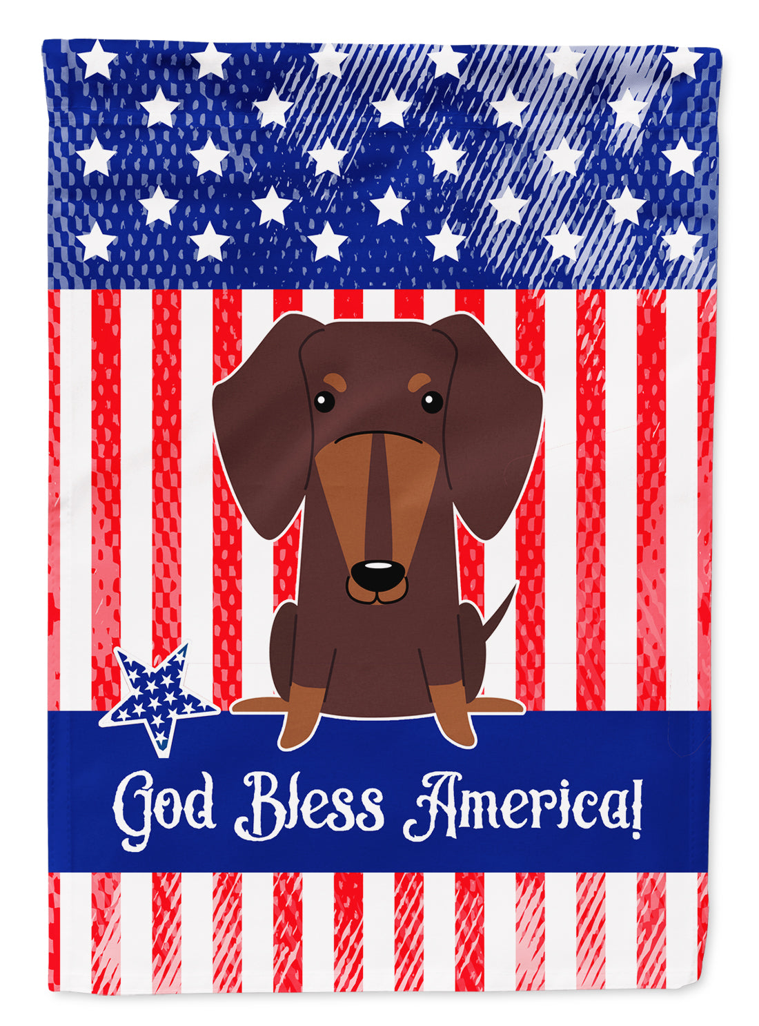 Patriotic USA Dachshund Chocolate Flag Garden Size BB3126GF  the-store.com.