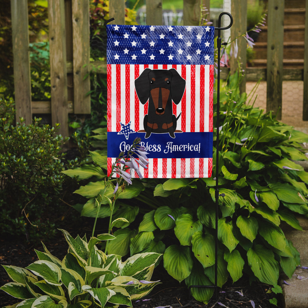 Patriotic USA Dachshund Black Tan Flag Garden Size BB3127GF  the-store.com.