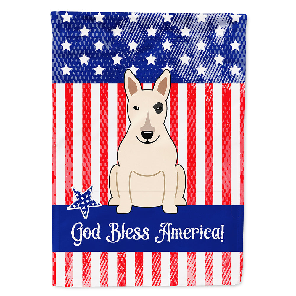 Patriotic USA Bull Terrier White Flag Canvas House Size BB3133CHF  the-store.com.