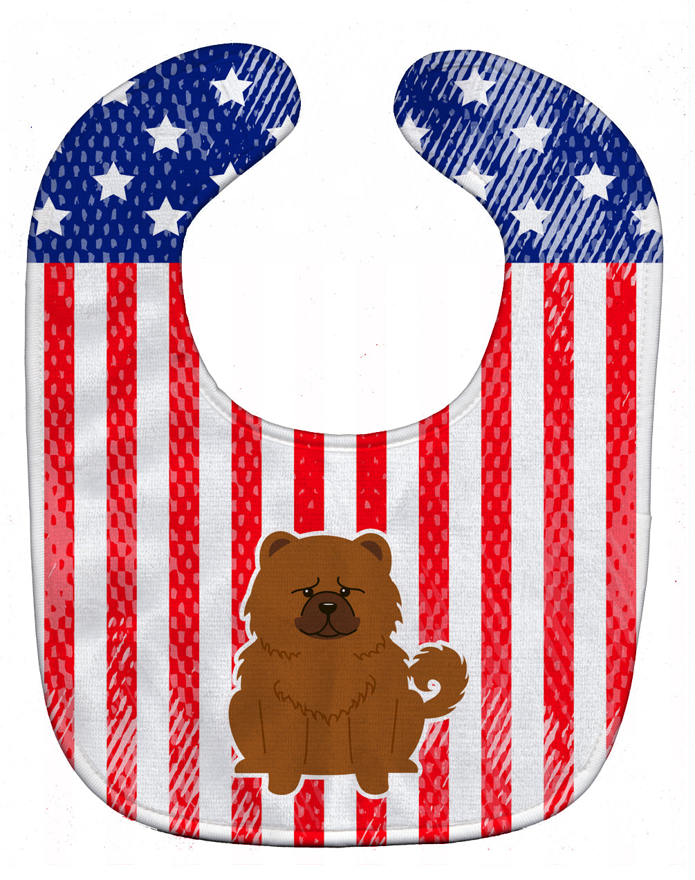 Patriotic USA Chow Chow Red Baby Bib BB3137BIB - the-store.com