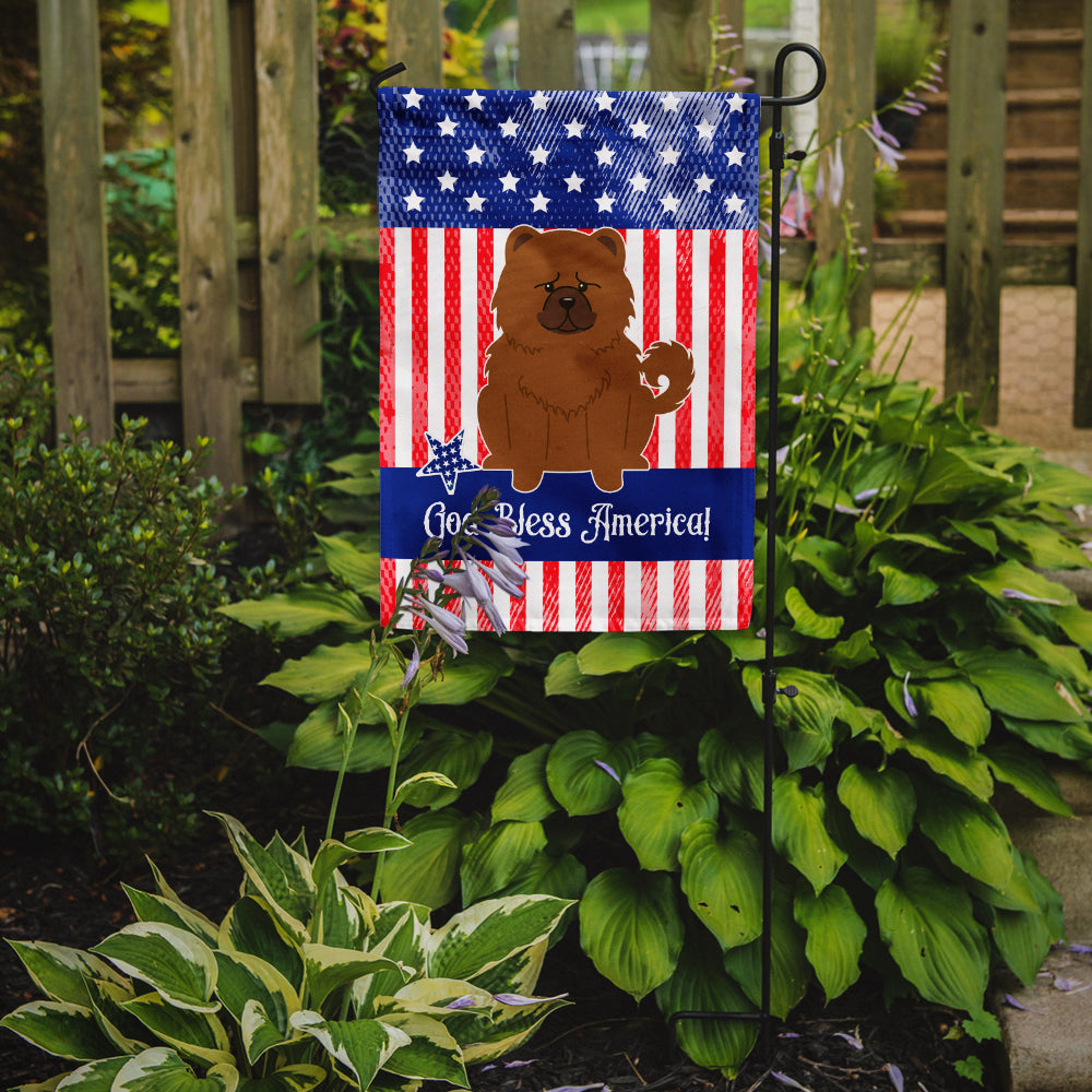 Patriotic USA Chow Chow Red Flag Garden Size  the-store.com.