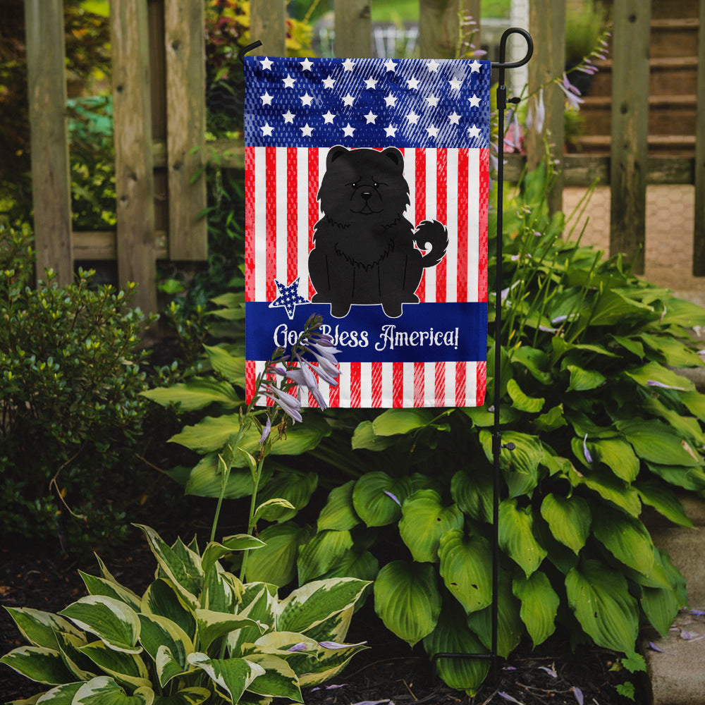 Patriotic USA Chow Chow Black Flag Garden Size BB3138GF  the-store.com.