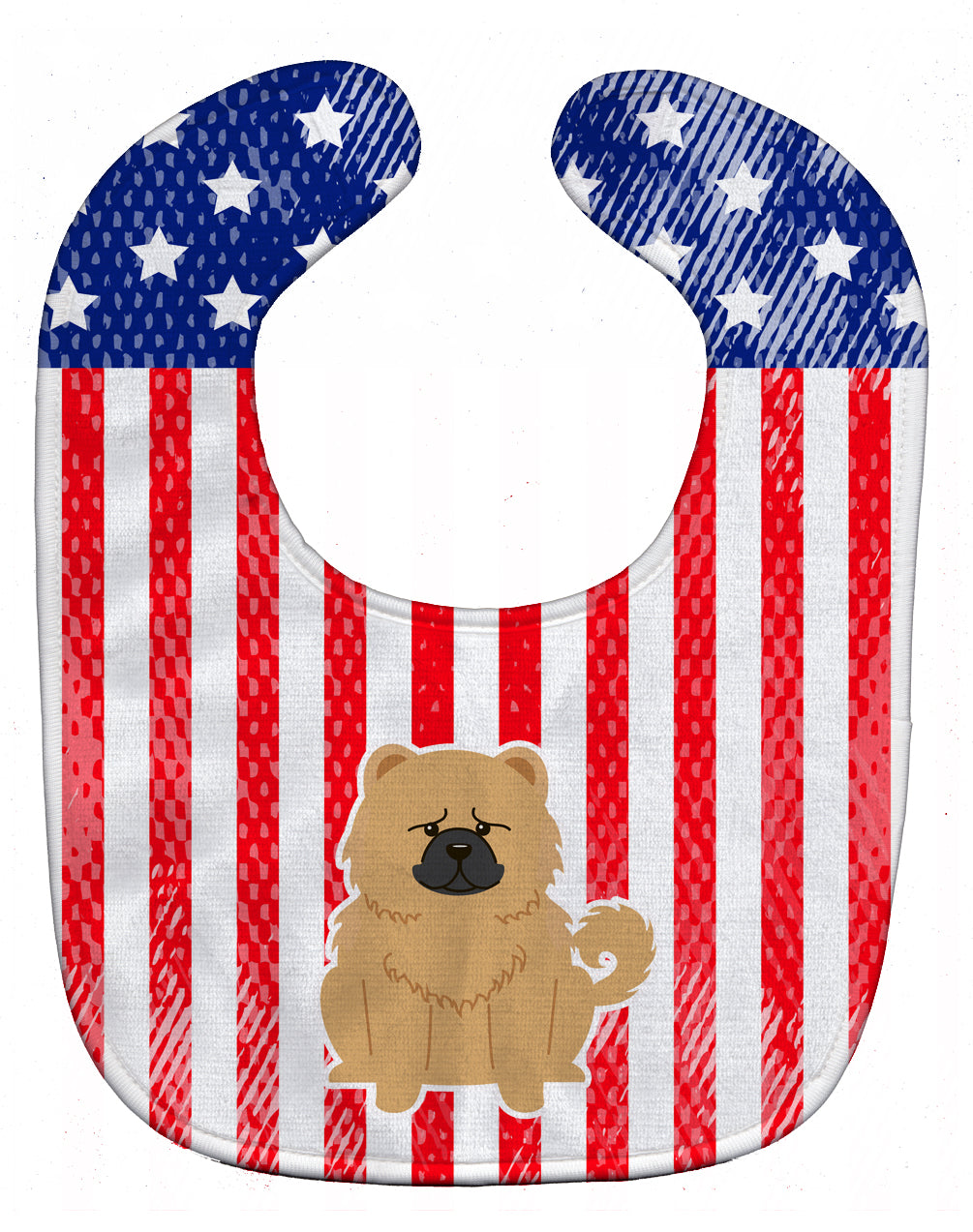 Patriotic USA Chow Chow Cream Baby Bib BB3139BIB - the-store.com