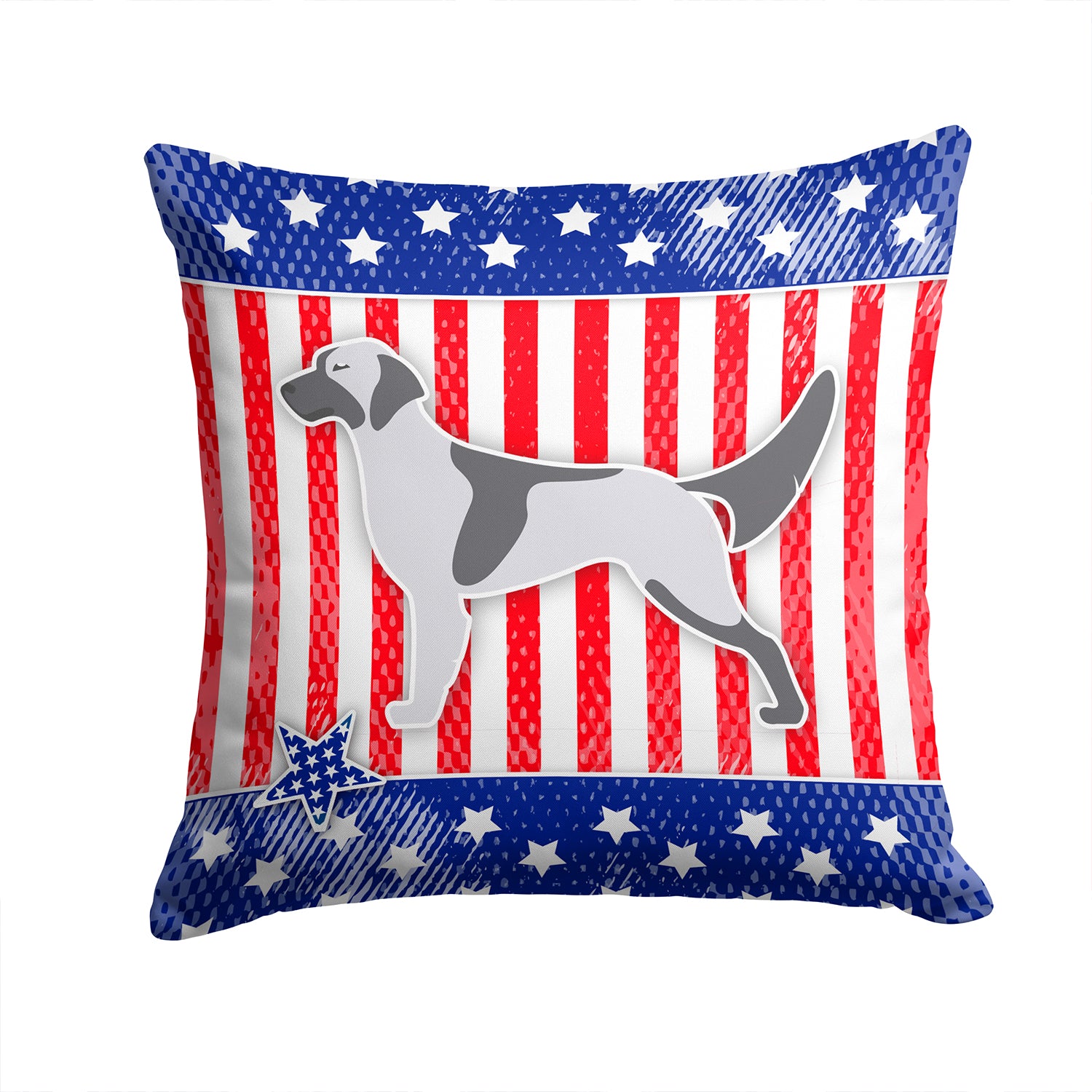 USA Patriotic English Setter Fabric Decorative Pillow BB3281PW1414 - the-store.com