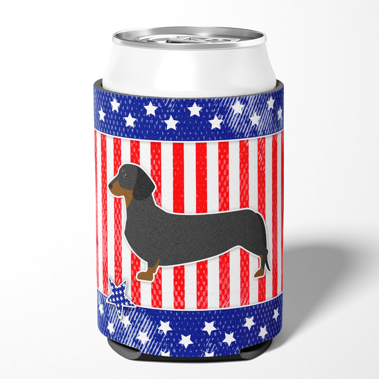 USA Patriotic Dachshund Can or Bottle Hugger BB3282CC  the-store.com.