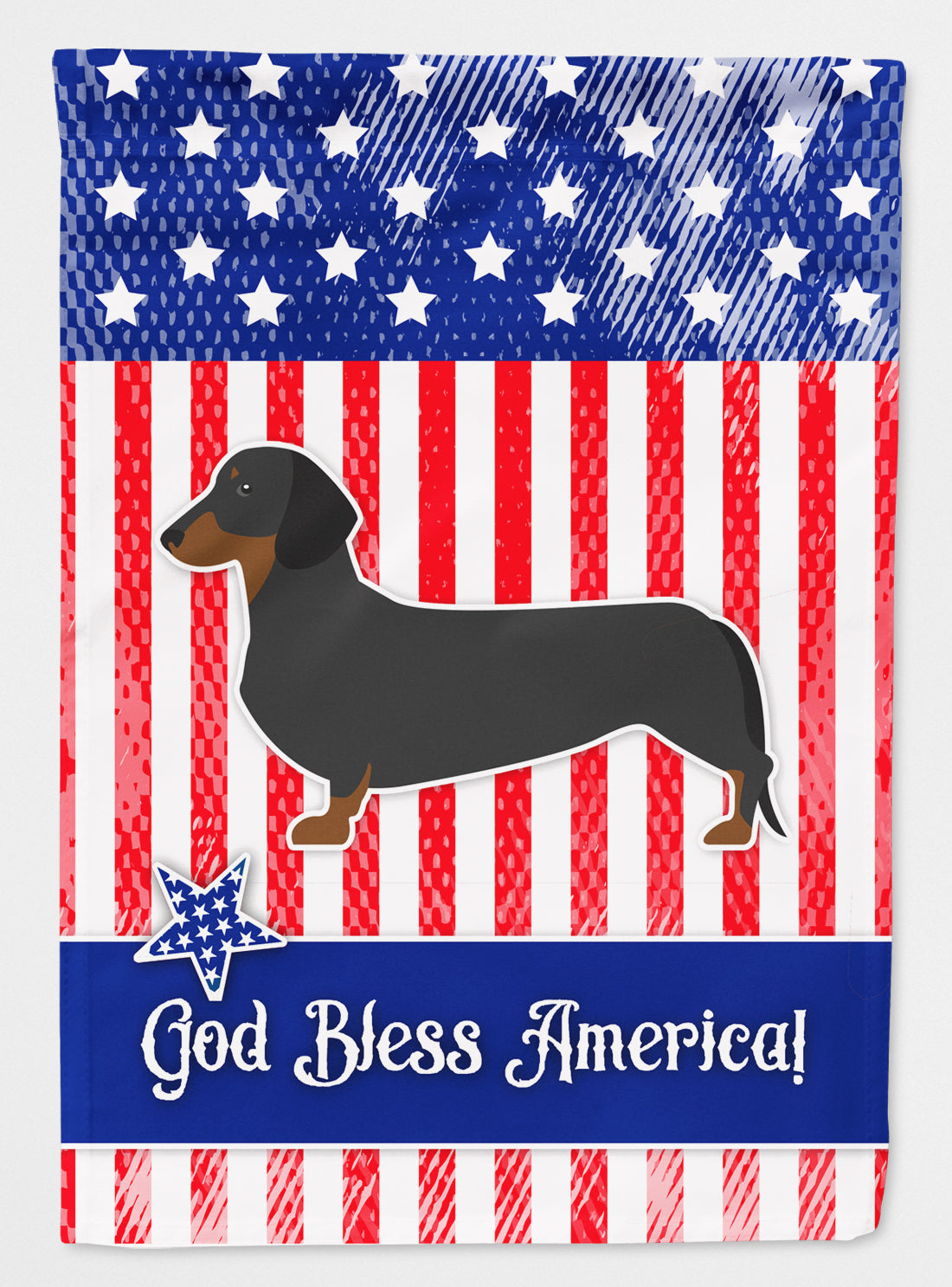 USA Patriotic Dachshund Flag Canvas House Size BB3282CHF  the-store.com.