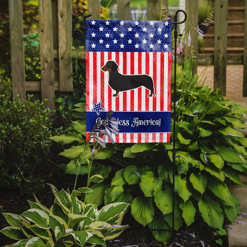 USA Patriotic Dachshund Flag Garden Size BB3282GF  the-store.com.