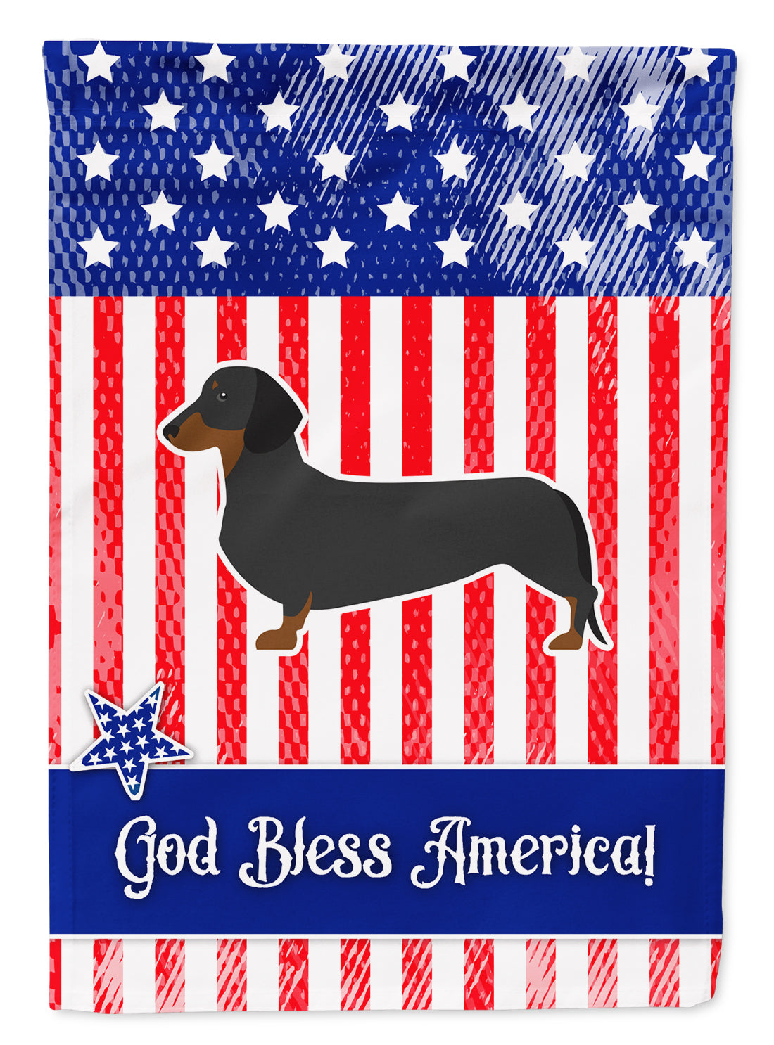 USA Patriotic Dachshund Flag Garden Size BB3282GF  the-store.com.