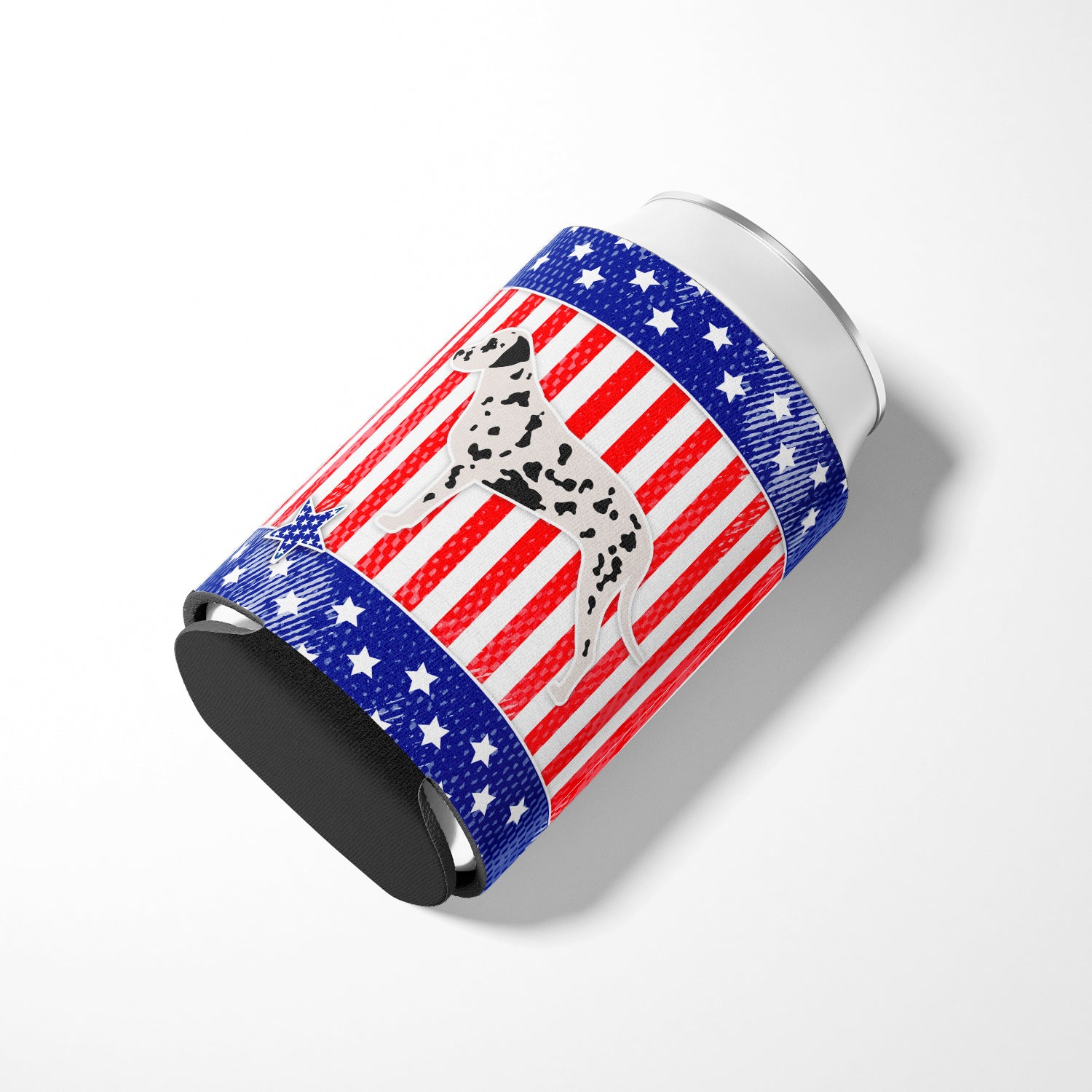 USA Patriotic Dalmatian Can or Bottle Hugger BB3283CC  the-store.com.