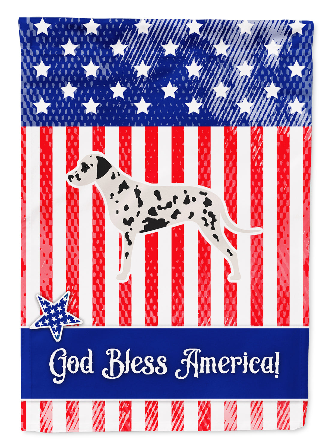 USA Patriotic Dalmatian Flag Garden Size BB3283GF  the-store.com.