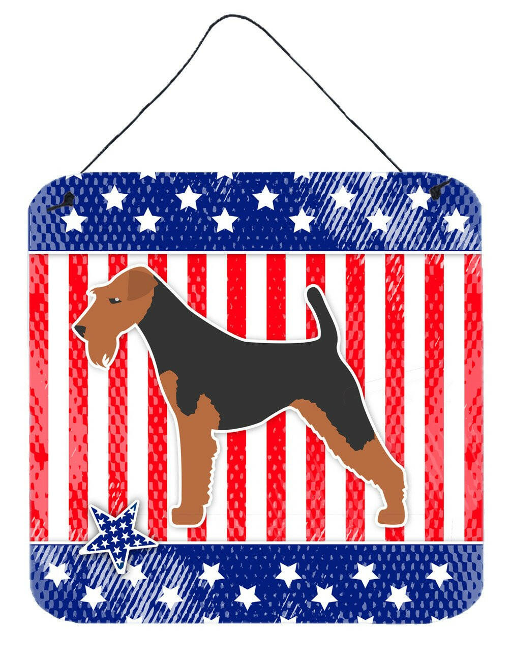 USA Patriotic Welsh Terrier Wall or Door Hanging Prints BB3285DS66 by Caroline's Treasures