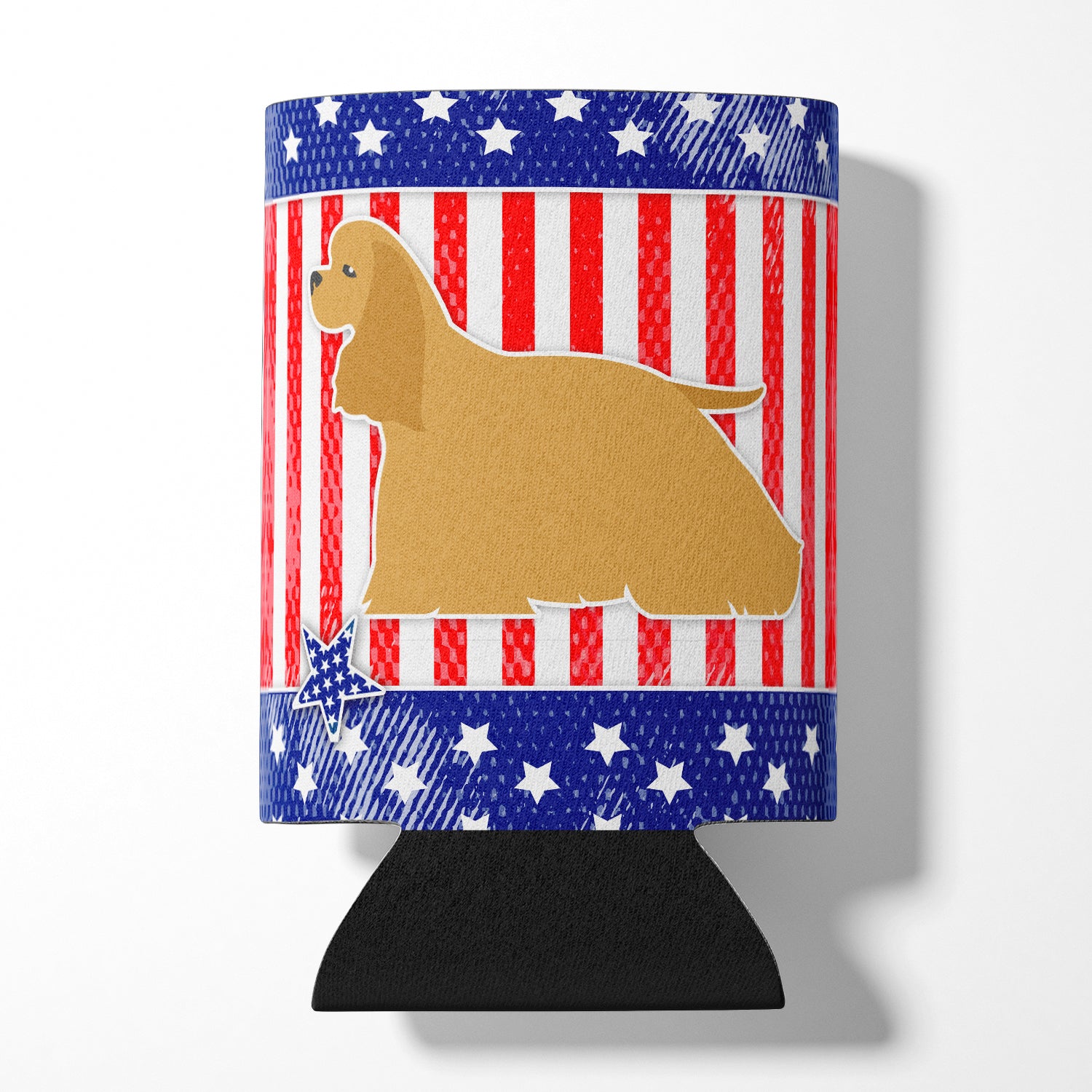 USA Patriotic Cocker Spaniel Can or Bottle Hugger BB3286CC  the-store.com.