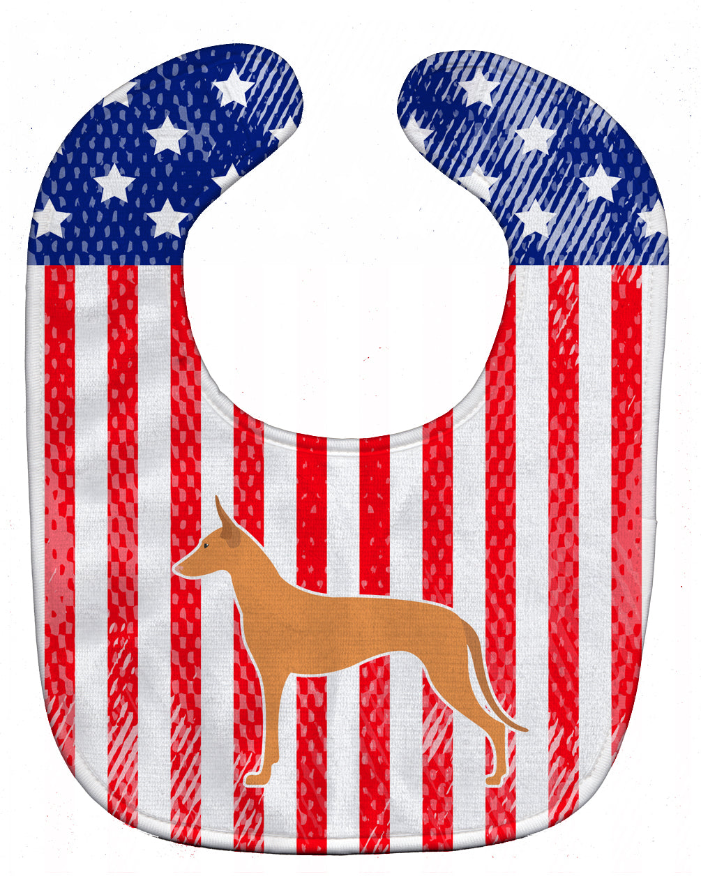 USA Patriotic Pharaoh Hound Baby Bib BB3288BIB - the-store.com