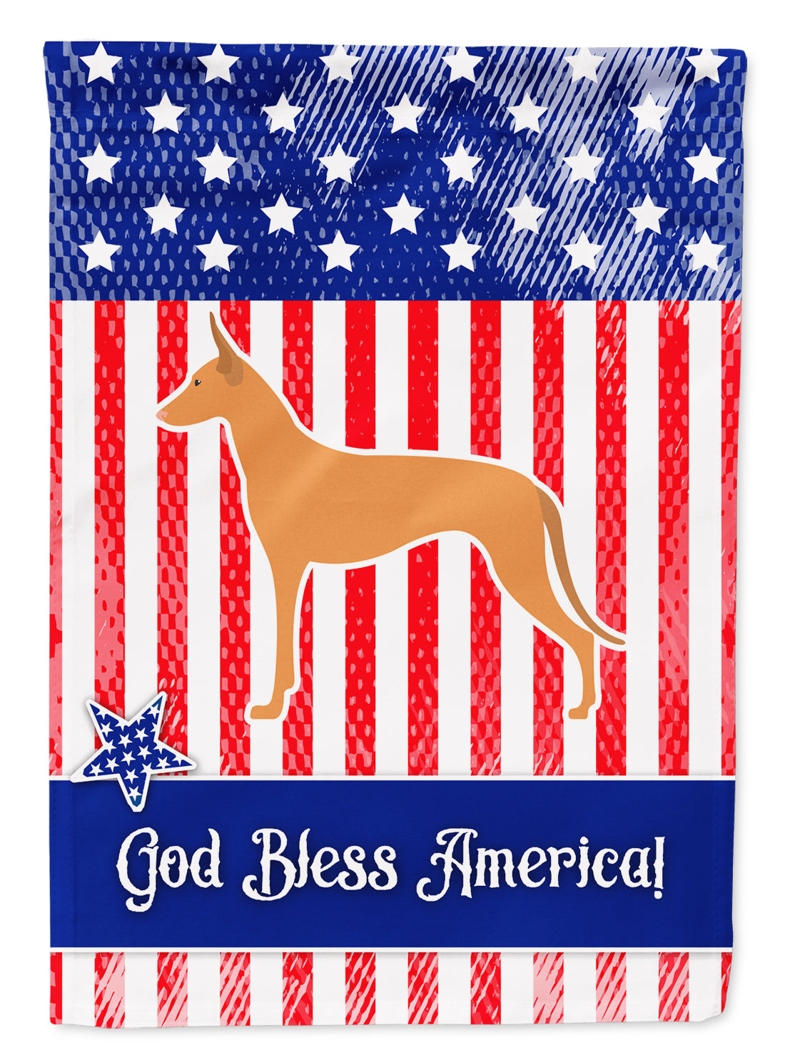 USA Patriotic Pharaoh Hound Flag Garden Size BB3288GF  the-store.com.