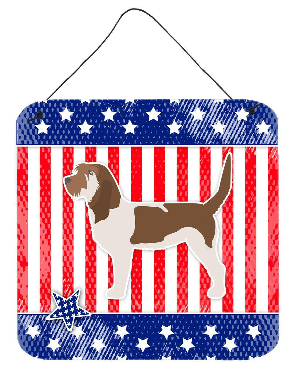 USA Patriotic Grand Basset Griffon Vendeen Wall or Door Hanging Prints BB3290DS66 by Caroline's Treasures