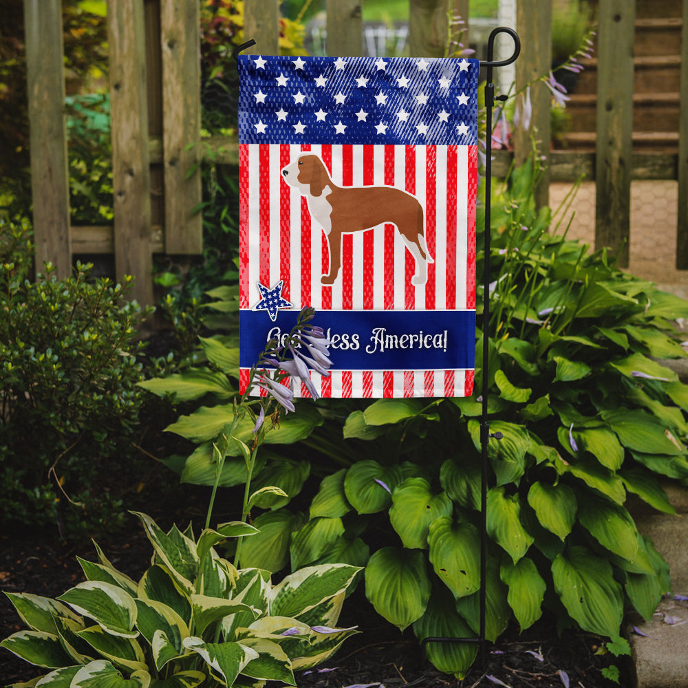 USA Patriotic Spanish Hound Flag Garden Size BB3291GF  the-store.com.