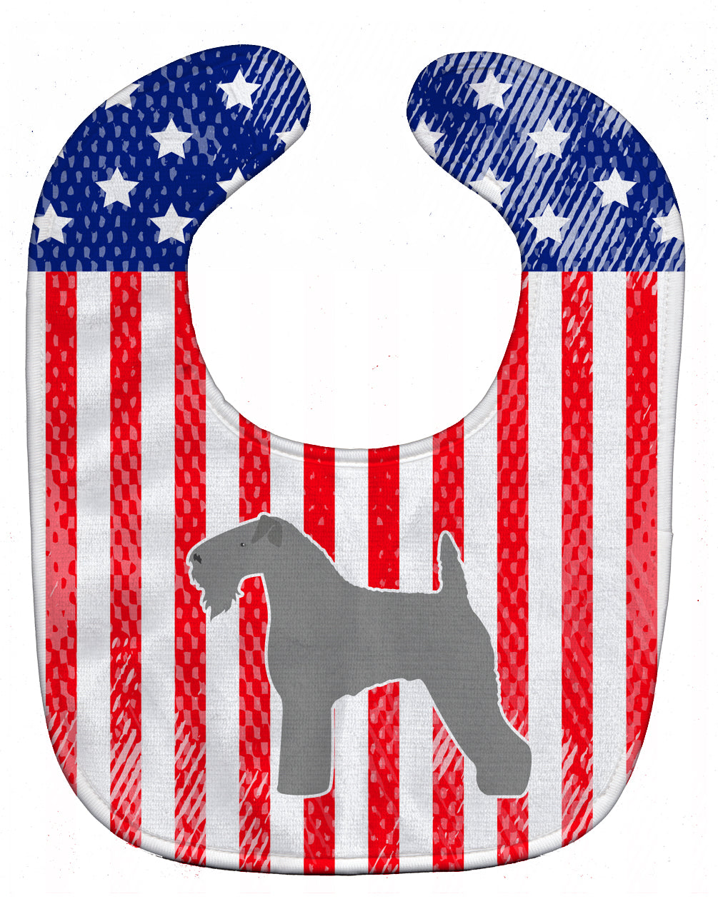 USA Patriotic Kerry Blue Terrier Baby Bib BB3292BIB - the-store.com