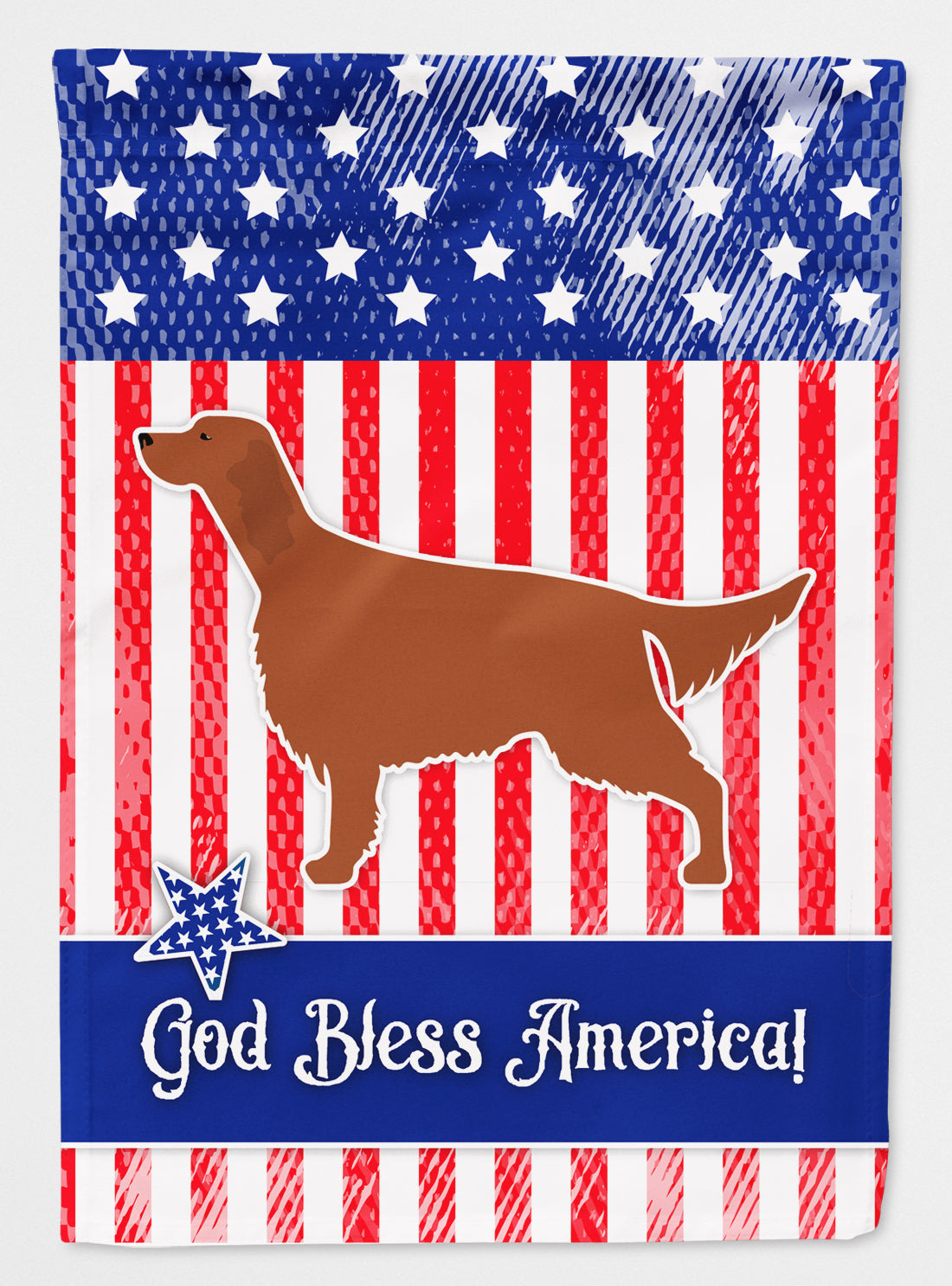 IUSA Patriotic rish Setter Flag Canvas House Size BB3293CHF  the-store.com.