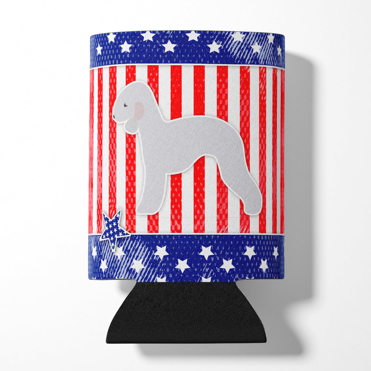 USA Patriotic Bedlington Terrier Can or Bottle Hugger BB3294CC  the-store.com.