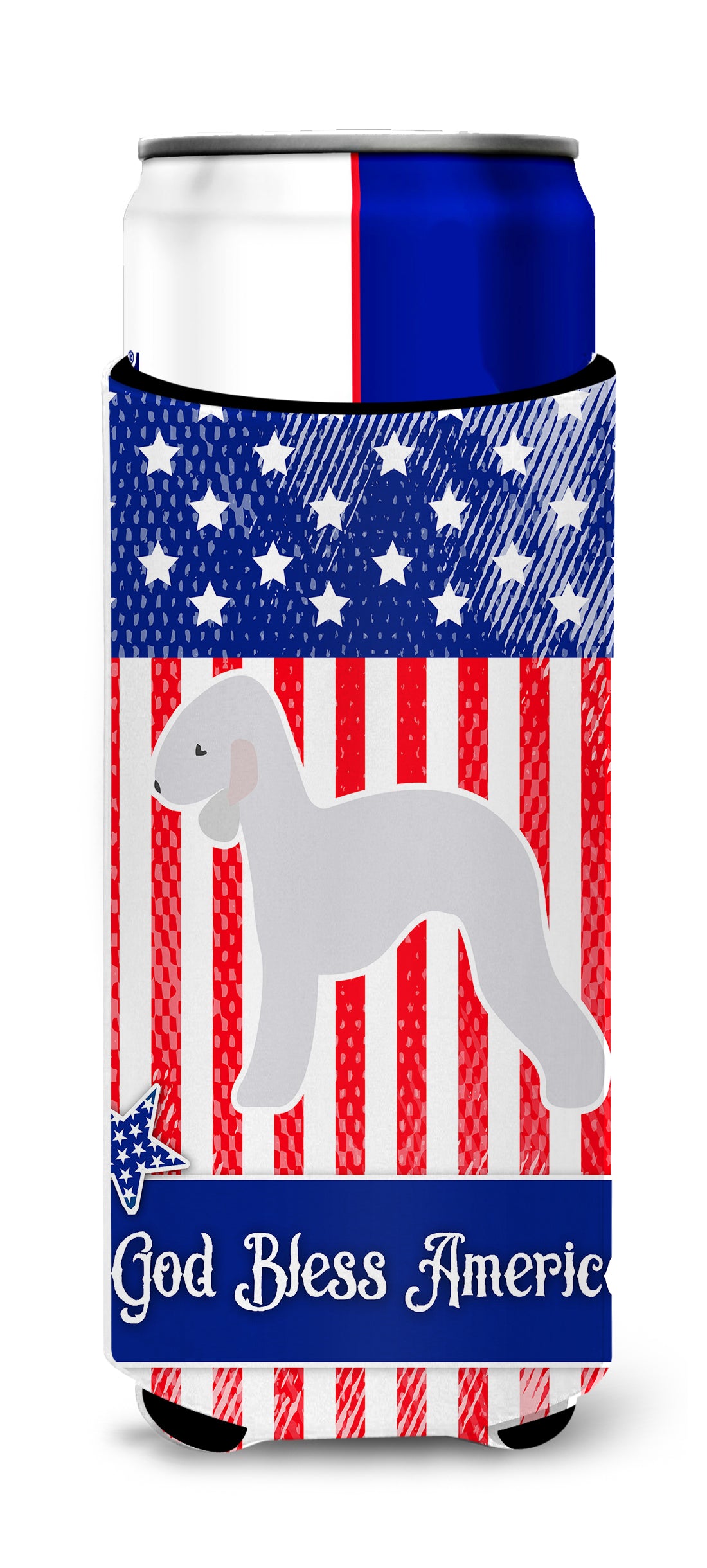 USA Patriotic Bedlington Terrier  Ultra Hugger for slim cans BB3294MUK  the-store.com.