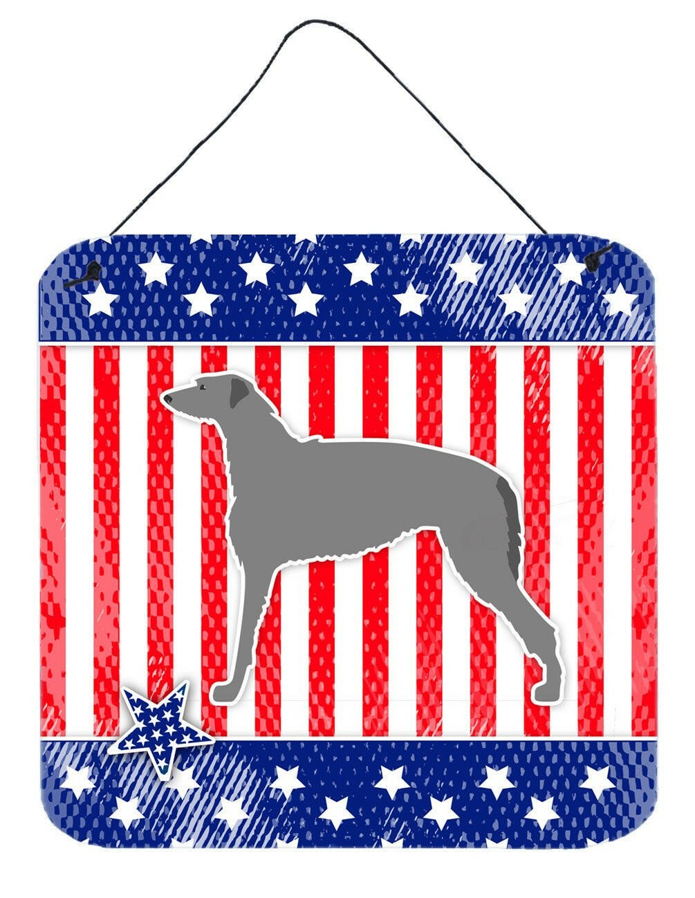 USA Patriotic Scottish Deerhound Wall or Door Hanging Prints BB3296DS66 by Caroline's Treasures