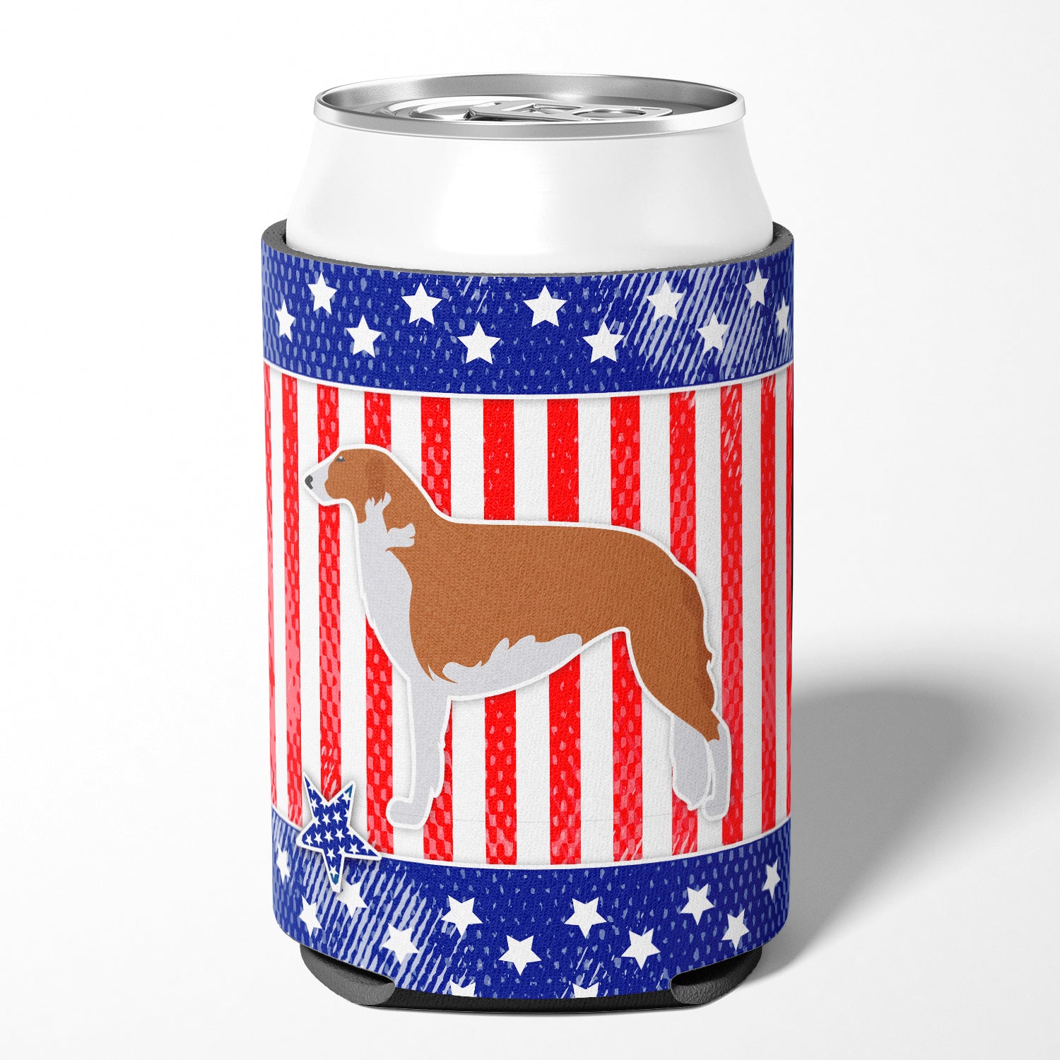 USA Patriotic Borzoi Russian Greyhound Can or Bottle Hugger BB3299CC  the-store.com.