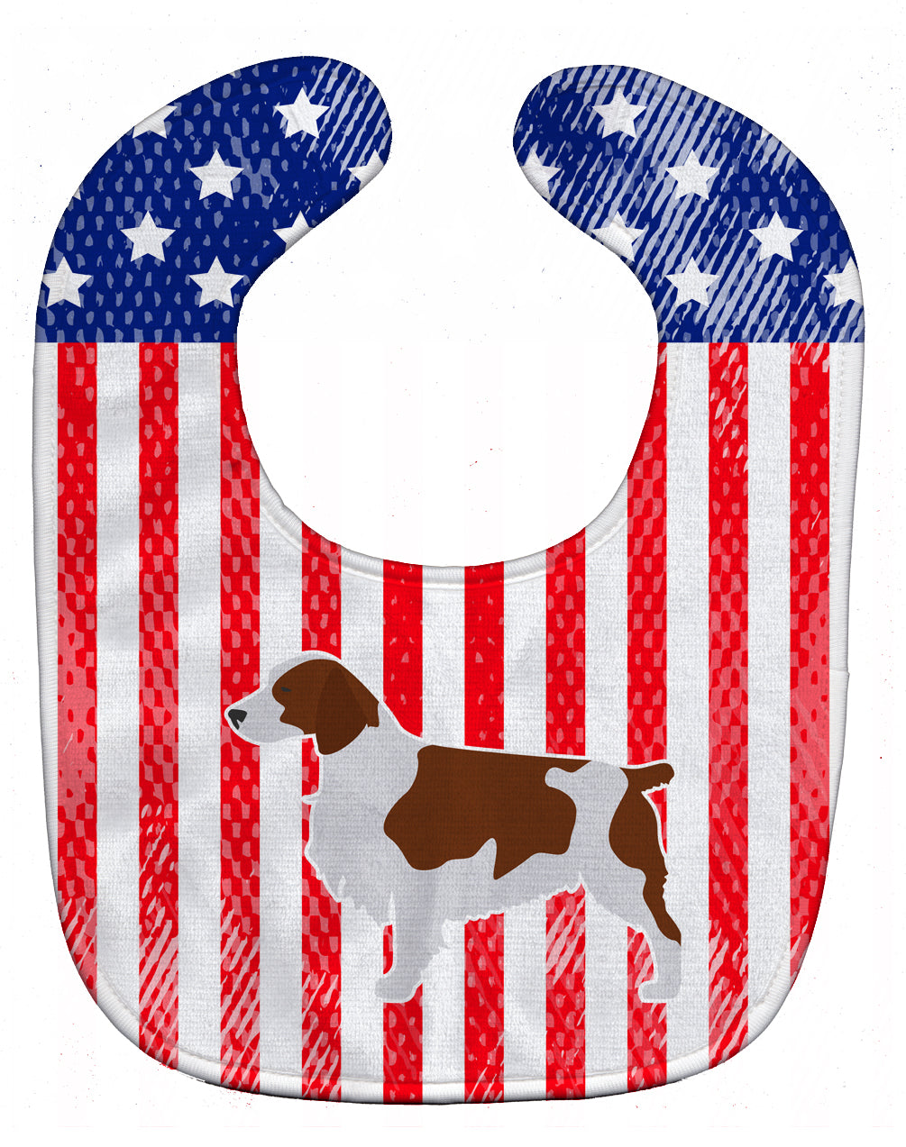 USA Patriotic Welsh Springer Spaniel Baby Bib BB3300BIB - the-store.com