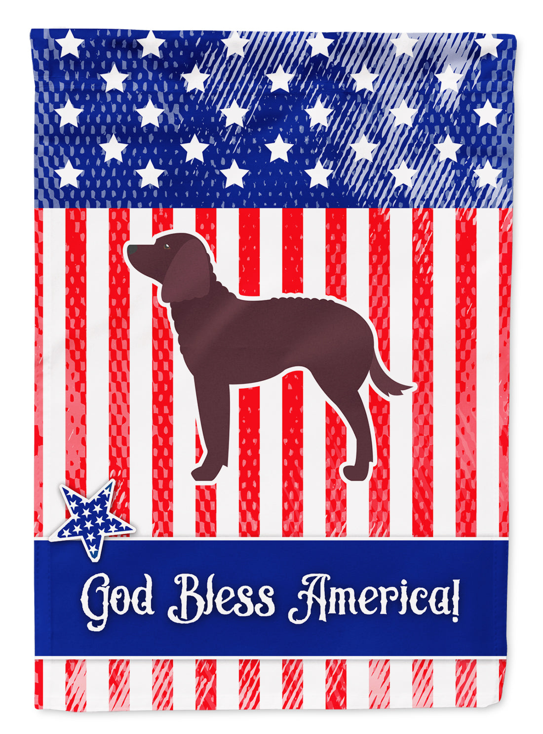 AUSA Patriotic merican Water Spaniel Flag Garden Size BB3301GF  the-store.com.