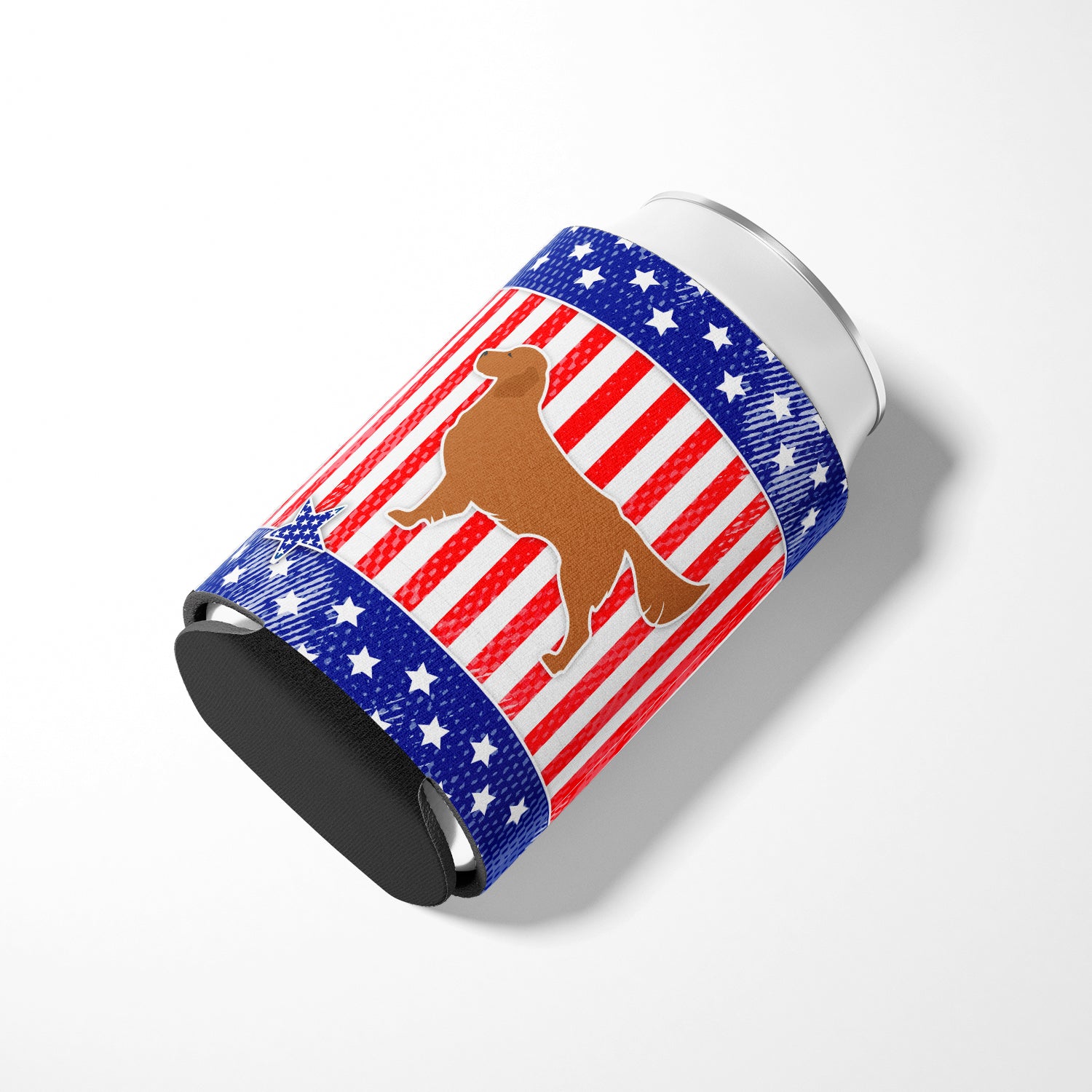 USA Patriotic Golden Retriever Can or Bottle Hugger BB3304CC  the-store.com.