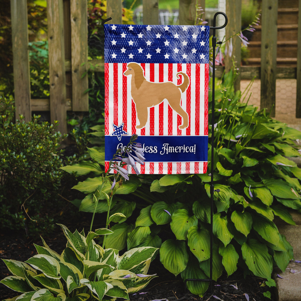 USA Patriotic Afghan Hound Flag Garden Size BB3306GF  the-store.com.