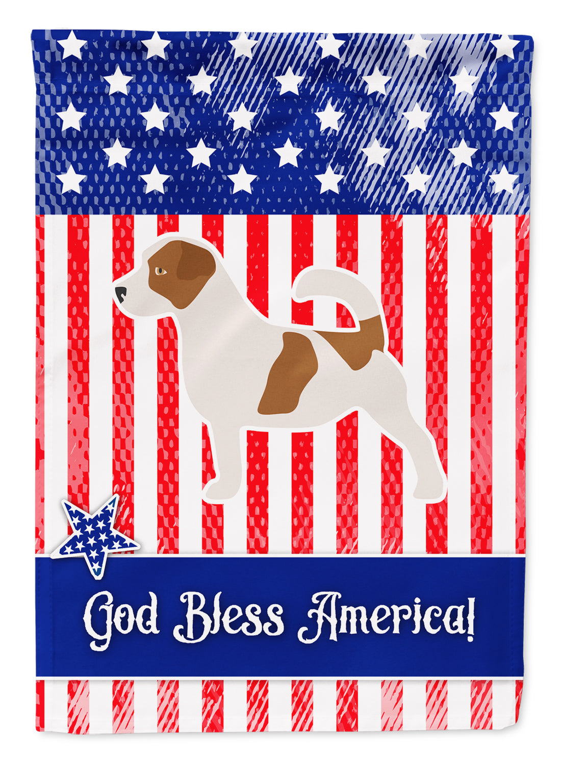 USA Patriotic Jack Russell Terrier Flag Garden Size BB3307GF  the-store.com.