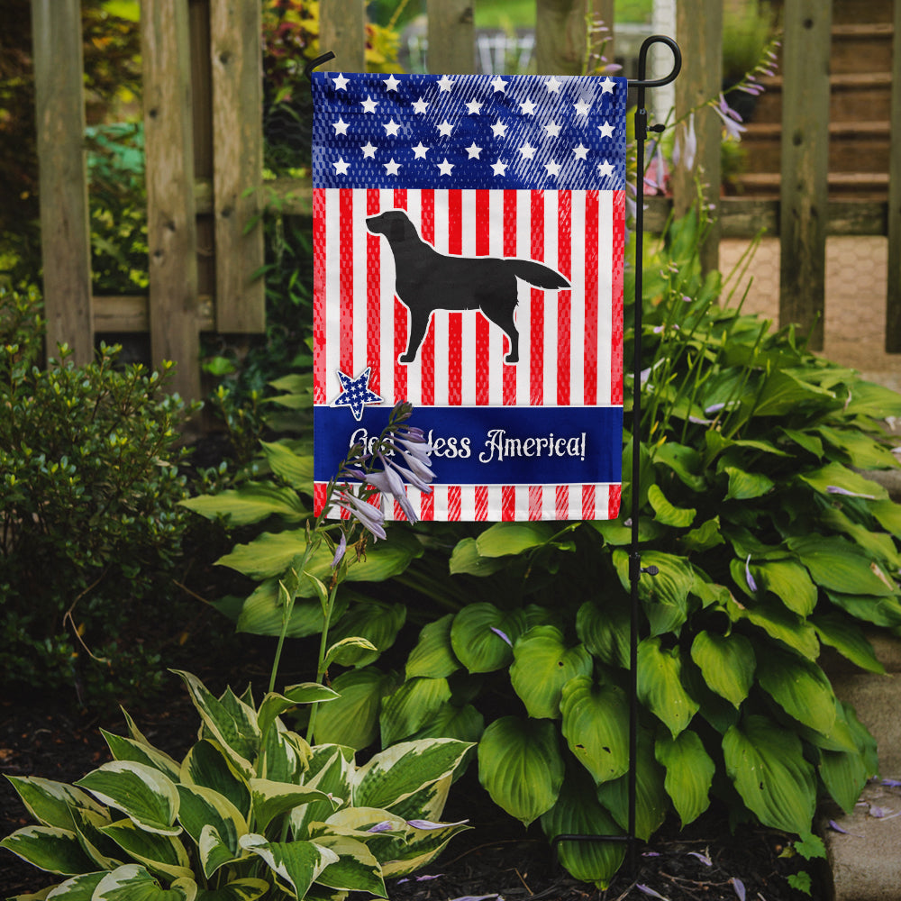 USA Patriotic Black Labrador Retriever Flag Garden Size BB3308GF  the-store.com.