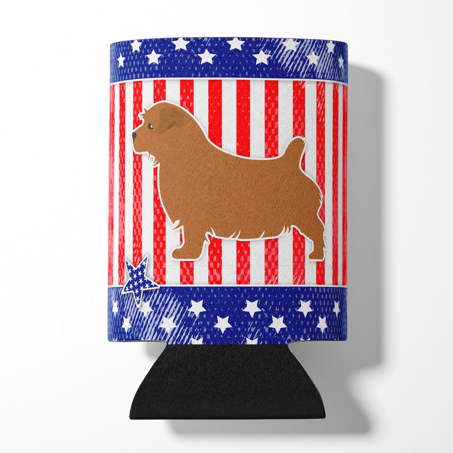 USA Patriotic Norfolk Terrier Can or Bottle Hugger BB3309CC  the-store.com.