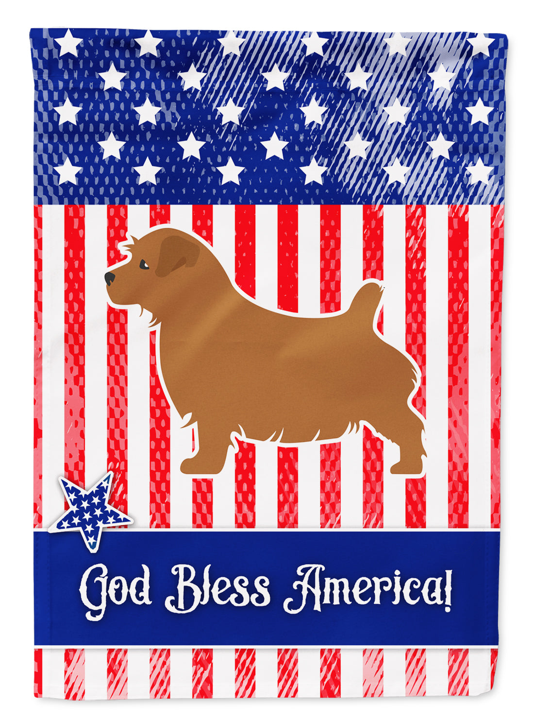 USA Patriotic Norfolk Terrier Flag Garden Size BB3309GF  the-store.com.