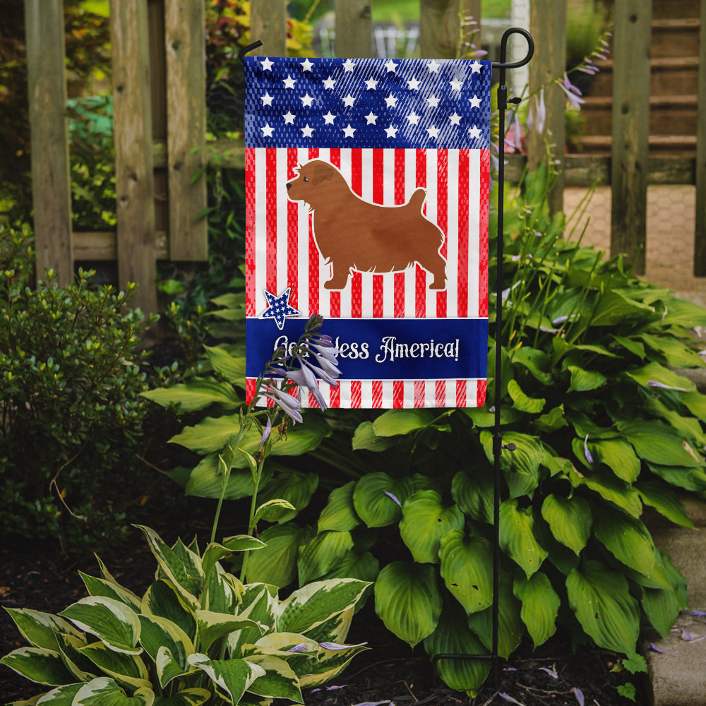 USA Patriotic Norfolk Terrier Flag Garden Size BB3309GF  the-store.com.