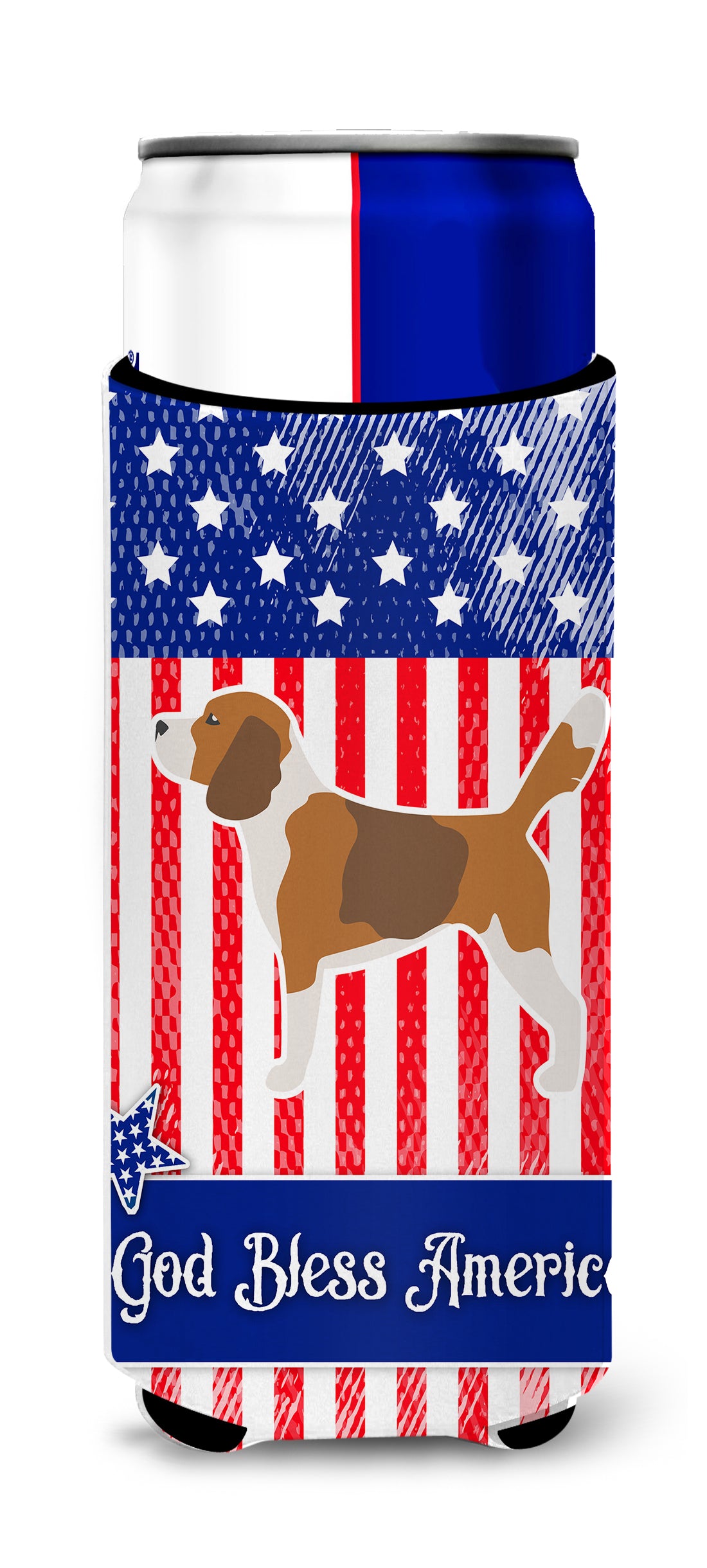 USA Patriotic Beagle  Ultra Hugger for slim cans BB3310MUK  the-store.com.