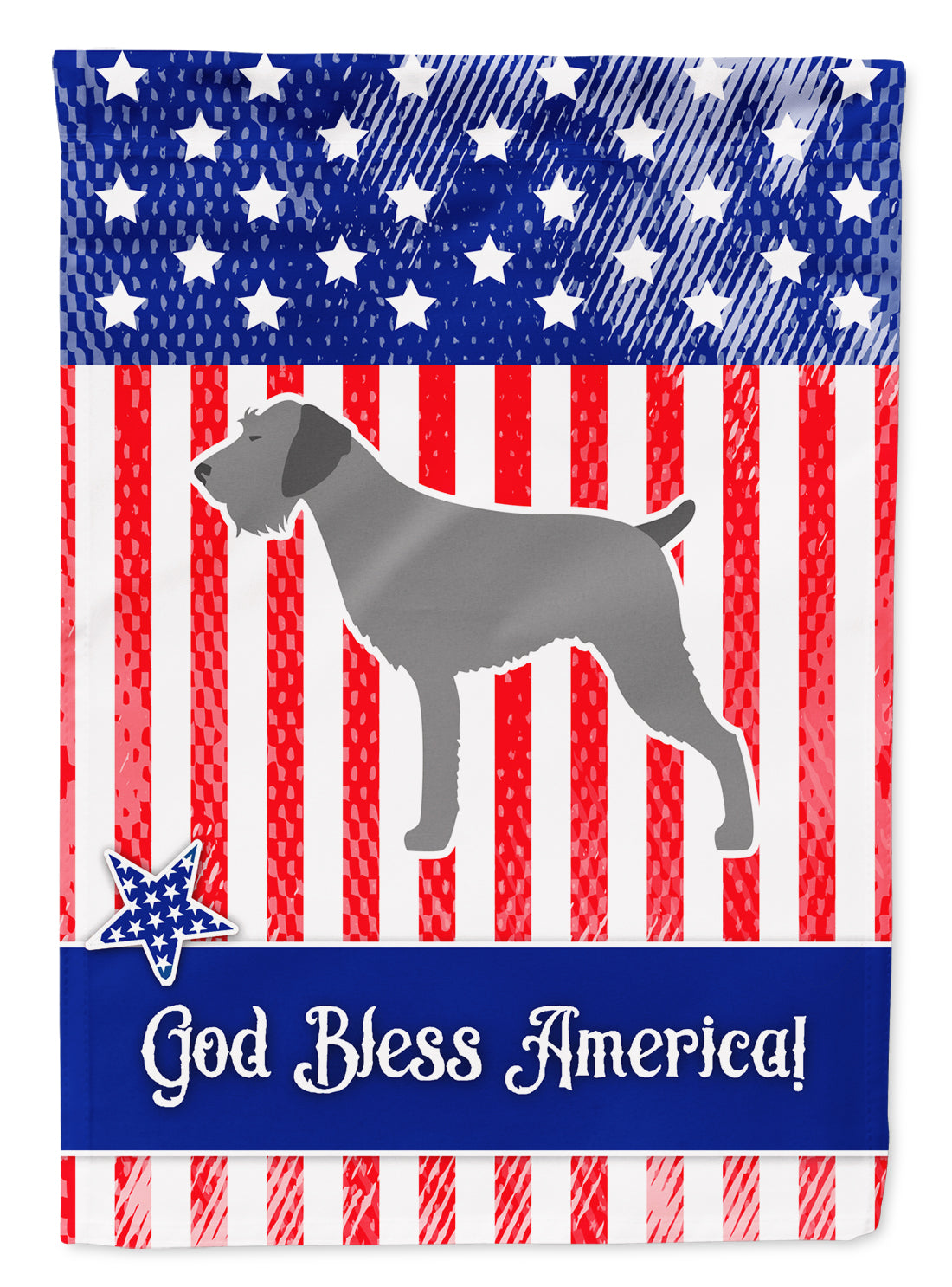 USA Patriotic German Wirehaired Pointer Flag Garden Size BB3311GF  the-store.com.