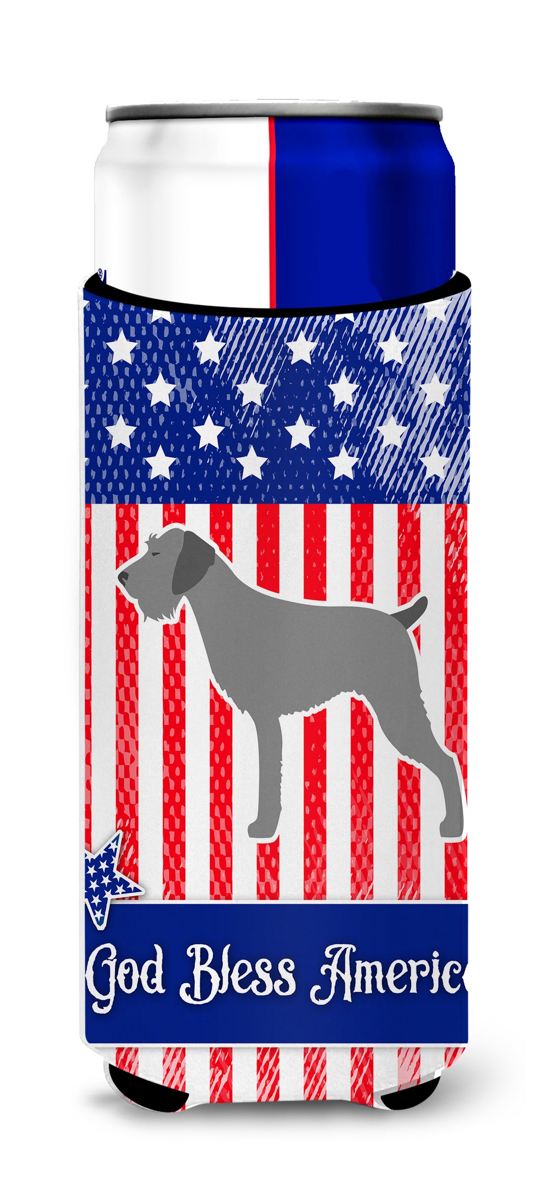 USA Patriotic German Wirehaired Pointer  Ultra Hugger for slim cans BB3311MUK  the-store.com.