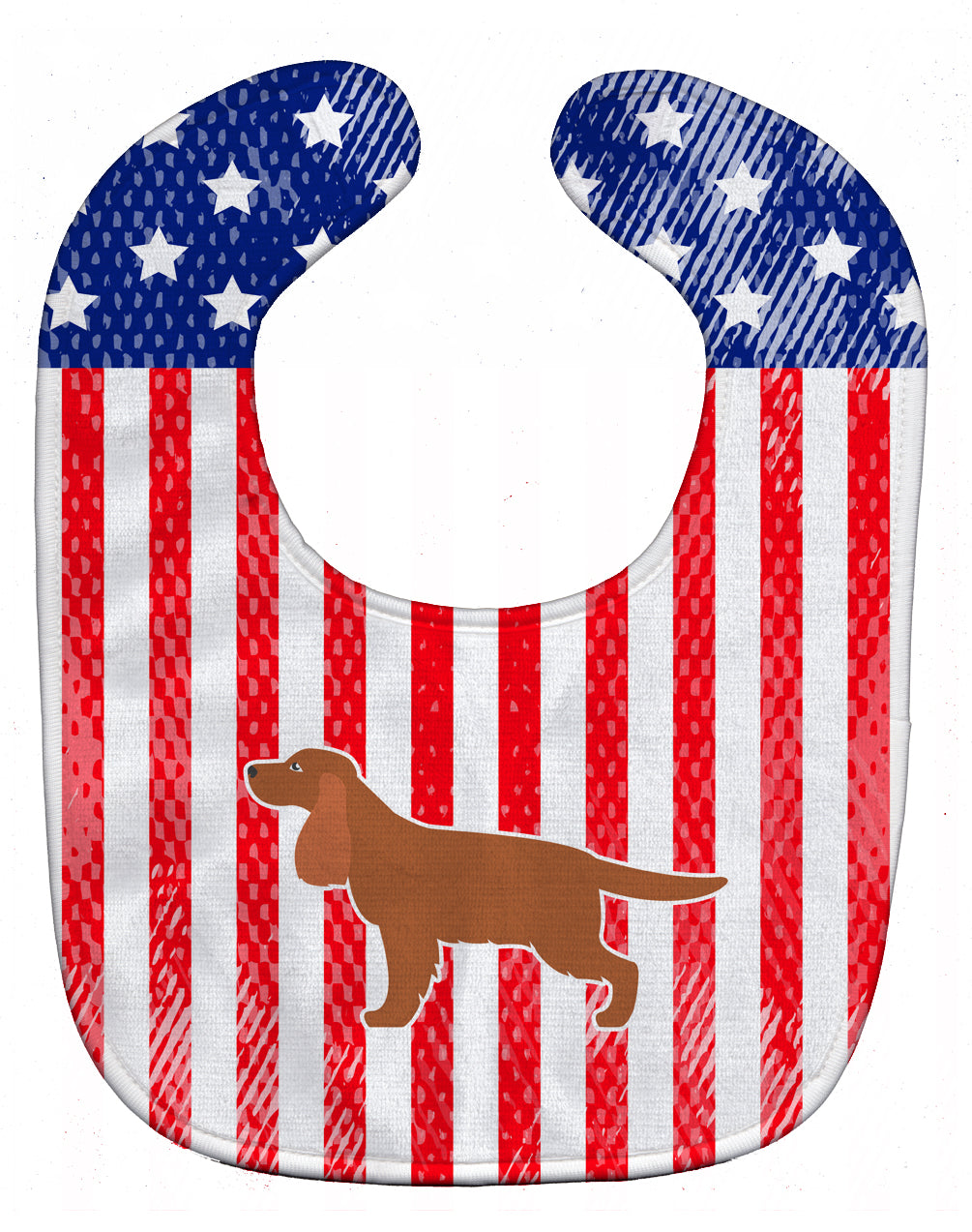 USA Patriotic English Cocker Spaniel Baby Bib BB3312BIB - the-store.com